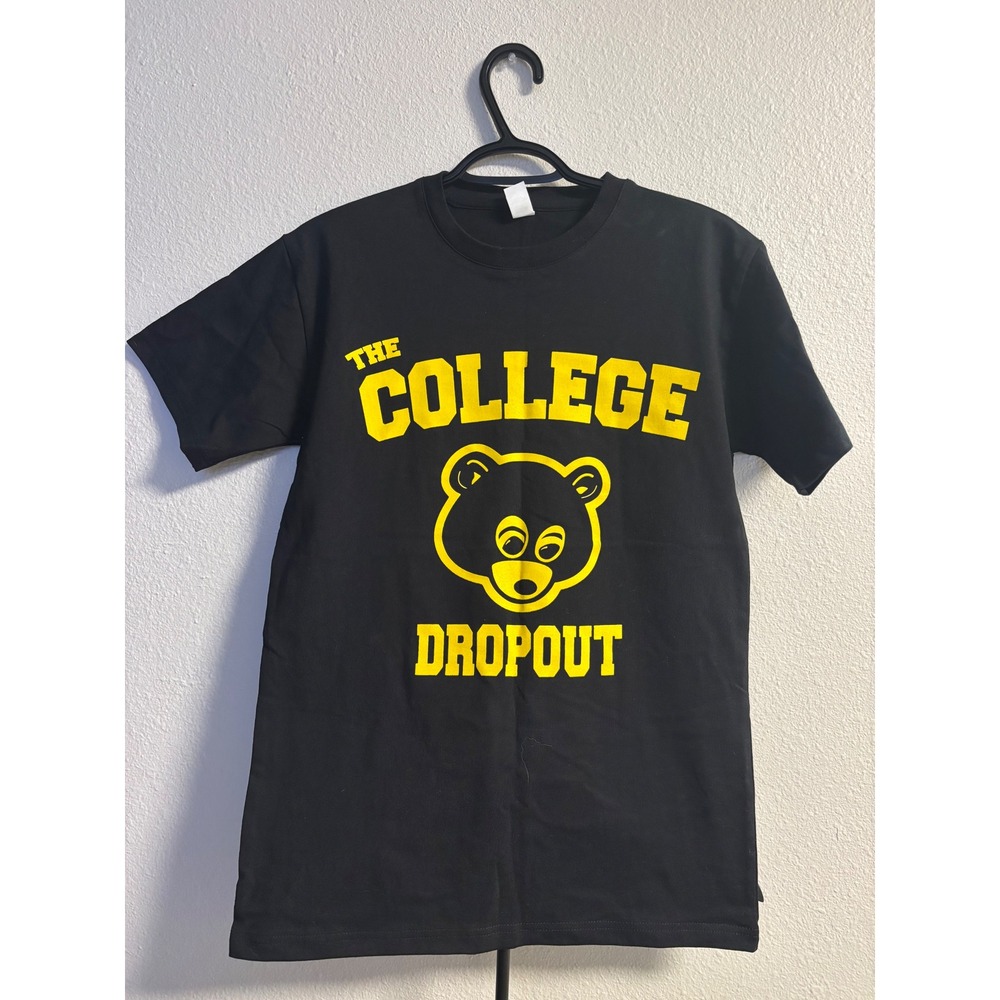 Pro Dada Kanye West The College Dropout Bear Graphic T-Shirt Black Small DADAAI